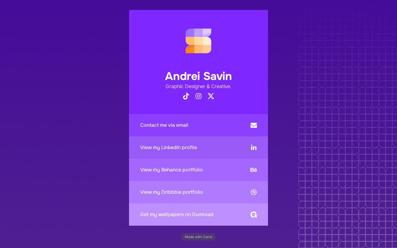 Carrd profile picture for @savin